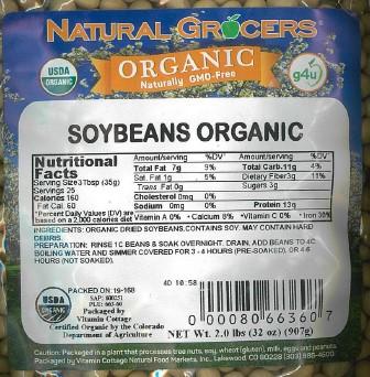 Product image, Natural Grocers Organic Soybeans Net Wt 2 lbs