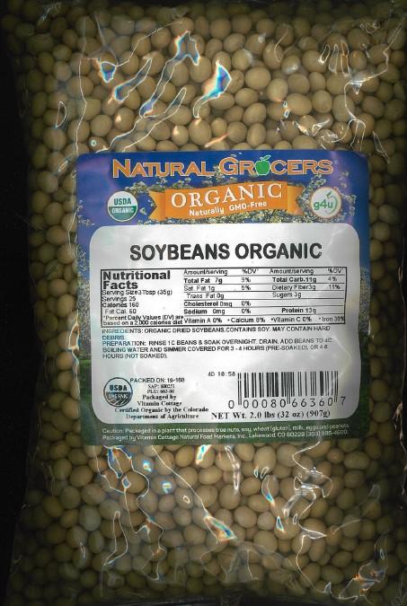 Product image, Natural Grocers Organic Soybeans Net Wt 2 lbs