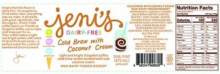 “Tub Label, Jeni’s Cold Brew with Coconut Cream”