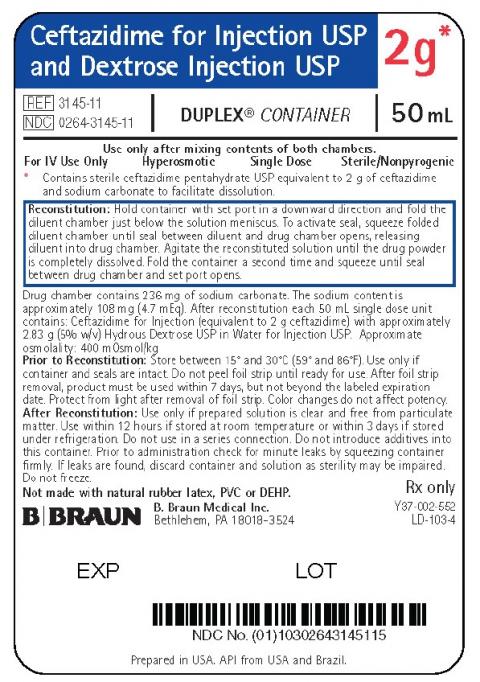 CEFTAZIDIME FOR INJECTION USP AND DEXTROSE INJECTION USP label 