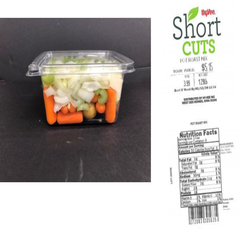 Hy-Vee Voluntarily Recalls Two Short Cuts Vegetable Mix Products Because of Possible Health Risk - US Recall News 