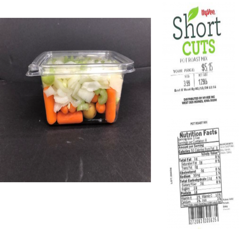 Hy-Vee Voluntarily Recalls Two Short Cuts Vegetable Mix Products Because of Possible Health Risk - US Recall News