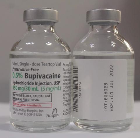 Product image Hospira 0.5% Bupivacaine Hydrochloride Injection, USP 30 mL