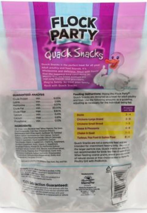Product image back Ingredients list and UPC