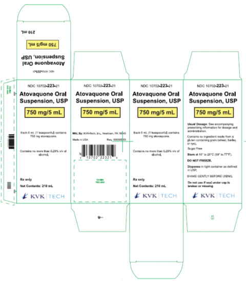 Atovaquone Oral Suspension, USP 750 mg/5mL, front and back