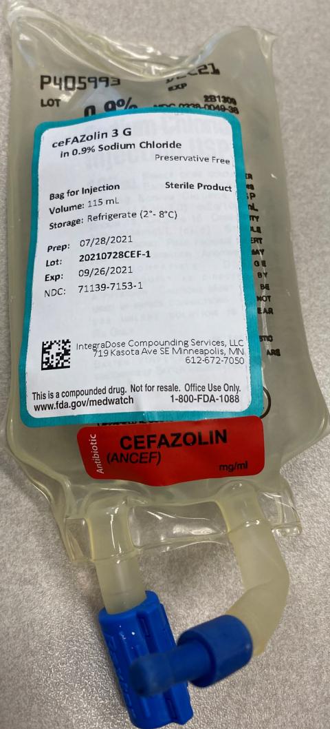Photo 2 – ceFAZolin 3G in 0.9% Sodium Chloride