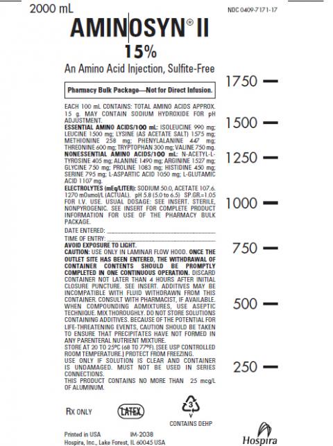 Label, Aminosyn II, 15%, An Amino Acid Injection, Sulfite