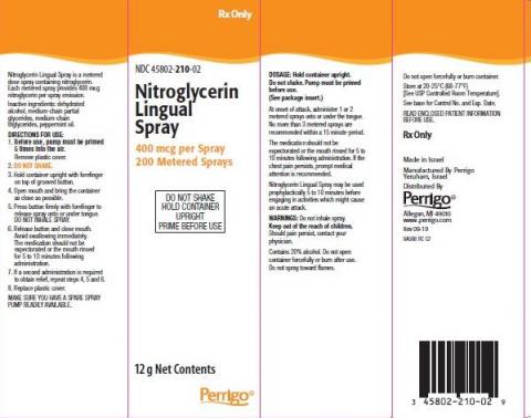 Photo 1 – Product labeling, Nitroglycerin Lingual Spray