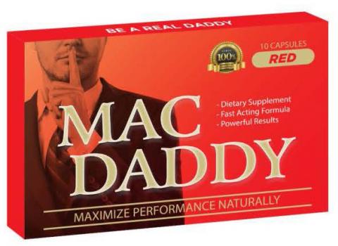 Image – MAC DADDY RED, 10 CAPSULES, MAXAMIZE PERFORMANCE NATURALLY