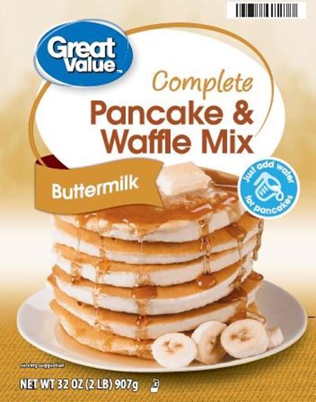 Label, Great Value Buttermilk Pancake & Waffle Mix