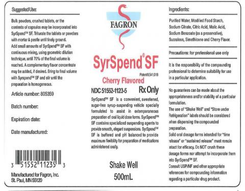 Labeling, Fagron SyrSpend SF, 500mL