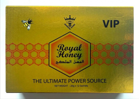 Labeling, Royal Honey, The Ultimate Power Source, top of packaging