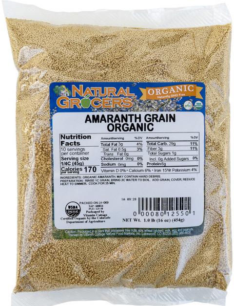 “Natural Grocers, Organic Amaranth Grain, 1.0 lb.”
