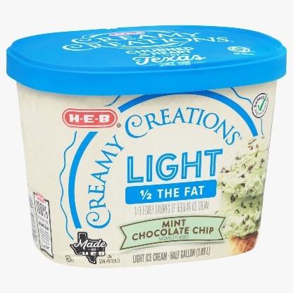 H-E-B Creamy Creations Light Mint Chocolate Chip Ice Cream