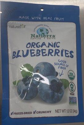Labeling, Front of Packaging, Natierra Organic Blueberries