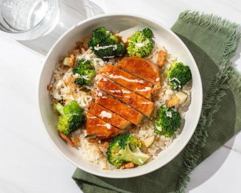 Photo 1 – Finished product image, Gochujang-Glazed Pork Chop Bowl