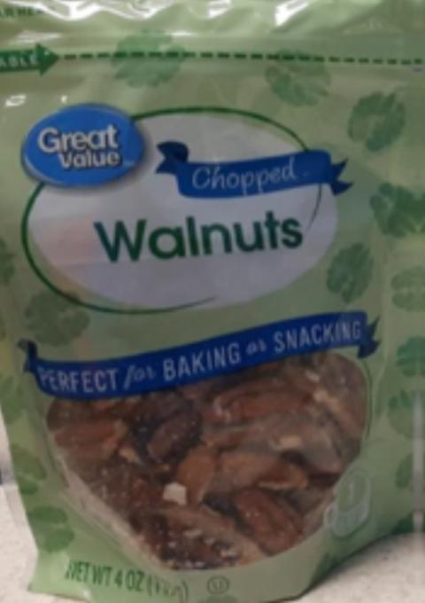 Front Image: Great Value Chopped Walnuts