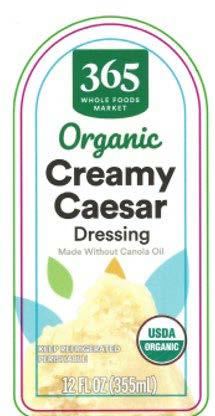 Front Label - Whole Foods Market 365 Organic Creamy Caesar Dressing