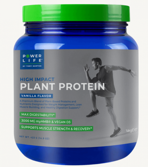 Power Life High Impact Plant Protein, Vanilla Flavor