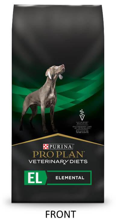 Product image, front label, Pro Plan Veterinary Diets EL Elemental Dry Dog Food