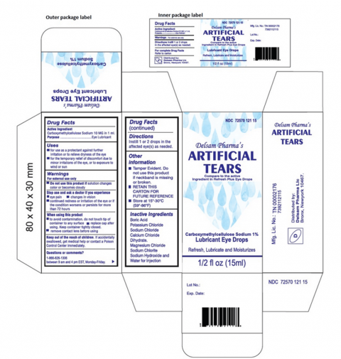 Delsam Pharma’s Artificial Tears Lubricant Eye Drops carton