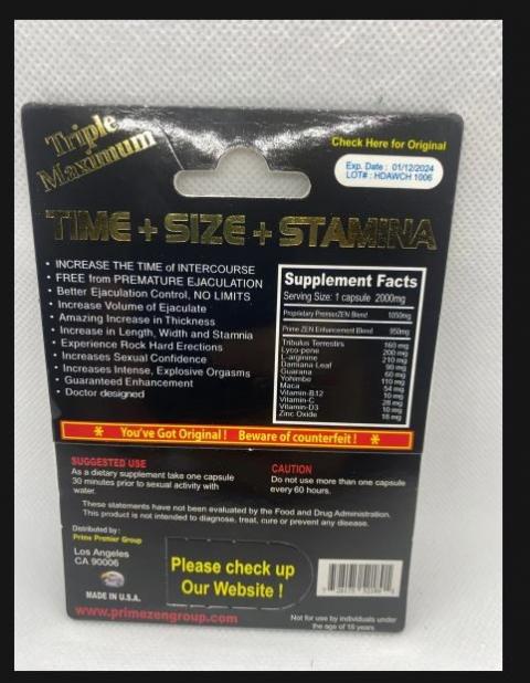 Back of Package, PrimeZEN Black 6000