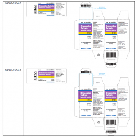 Image 2 – Labeling,  Brimonidine Tartrate Ophthalmic Solution, 0.15%, Carton Label