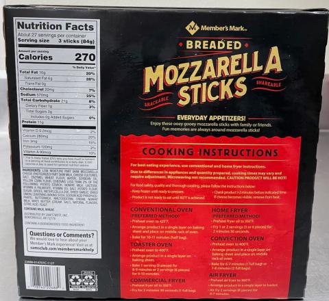 “Mozzarella Stick Back Label”