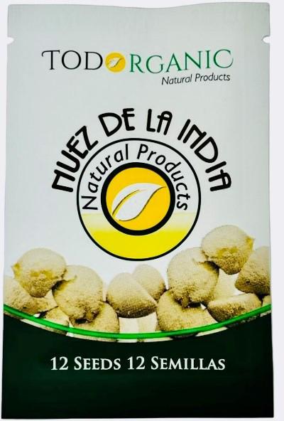 Foto de Frente de Todoorganic Productos Naturales Nuez De La India 12 Semillas