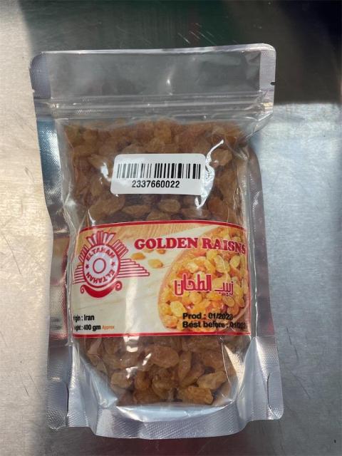 Photograph of Eltahan Golden Raisins 400 gm package
