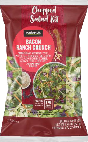 Front of package, Marketside Bacon Ranch Crunch Salad Kit