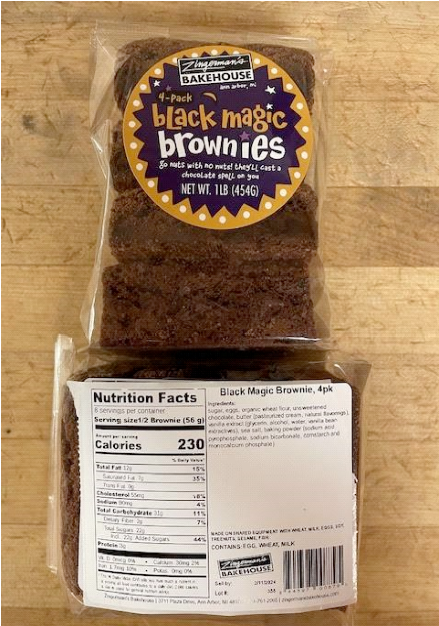 Zingerman’s Bakehouse Black Magic Brownie four pack