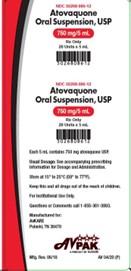 Image 1 – Product labeling, Atovaquone Oral Suspension, USP