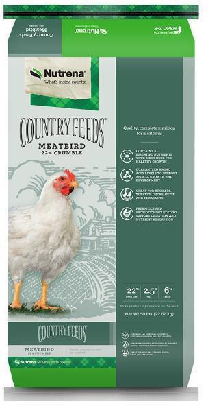 Nutrena Country Feeds Meatbird 22% Crumble (RV), 50 lb. bag