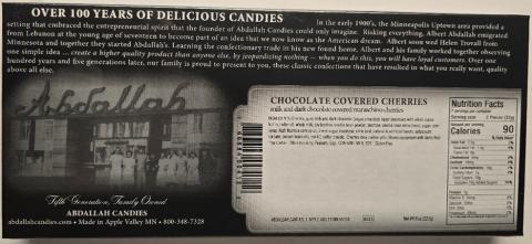 Image 2 – Labeling, Sea Salt Almond Alligators, back of package