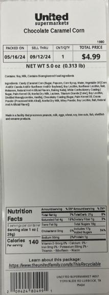 Image 1 - “Photograph of label for Chocolate Caramel Corn, 5 oz.”
