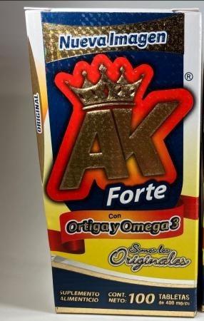 “AK Forte Con Ortiga y Omega 3, 100 tabletas”