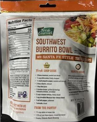 Fresh Gourmet Tortilla Strips Santa Fe Style, Nutrition Facts