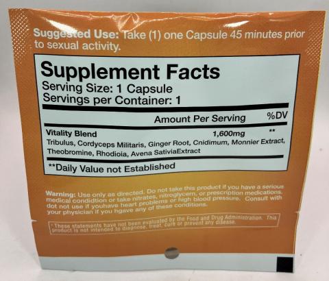 Back of package