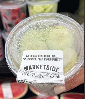 Marketside Fresh Cut Cucumber Slices, all date codes up to 5/24/25