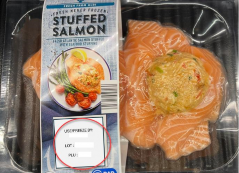Atlantic Salmon portions with Seafood Stuffing  Use/Freeze By: JUN.02.25