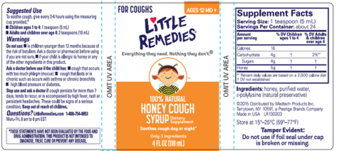 Bottle Label, Little Remedies Honey Cough Syrup