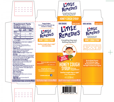Carton Label, Little Remedies Honey Cough Syrup