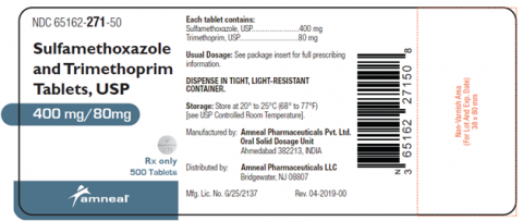 Labeling, Sulfamethoxazole/Trimethoprim Tablets, USP, 400 mg/80 mg, 500 Tablets