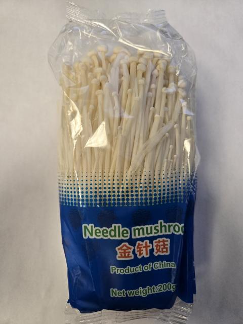 Needle Mushroom in package (back view)