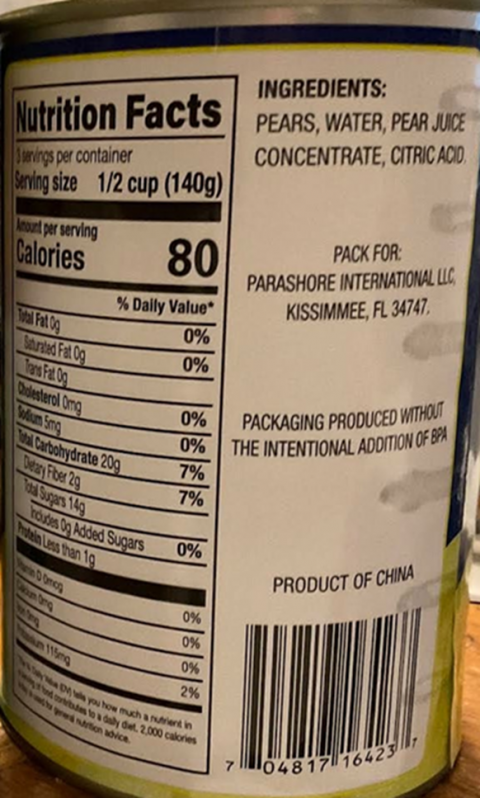 “Nutrition Facts”